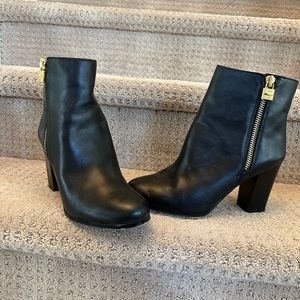 Michael Kors black, leather ankle boots.